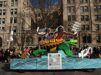 Participants take part in the annual Santa Claus Parade in Toronto, Ontario, Canada, on November 24, 2024. Thousands of people line the stre...