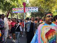 Members of the LGBTQIA+ community participate in the pride march in New Delhi, India, on November 24, 2024. (