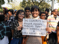 Members of the LGBTQIA+ community participate in the pride march in New Delhi, India, on November 24, 2024. (