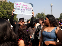 Members of the LGBT community participate in the pride march in New Delhi, India, on November 24, 2024. (