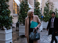 Rassemblement National leader Marine Le Pen meets with Prime Minister Michel Barnier at the Hotel de Matignon in Paris, France, on November...