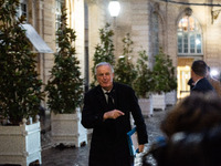 Prime Minister Michel Barnier meets the leaders of the parliamentary groups at the Hotel de Matignon in Paris, France, on November 25, 2024....