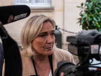 Rassemblement National leader Marine Le Pen meets with Prime Minister Michel Barnier at the Hotel de Matignon in Paris, France, on November...