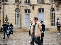 Rassemblement National leader Marine Le Pen meets with Prime Minister Michel Barnier at the Hotel de Matignon in Paris, France, on November...