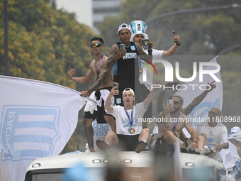 In Buenos Aires, Argentina, on November 24, 2024, the entire Racing Club team, along with the coaching staff and club officials, travels in...