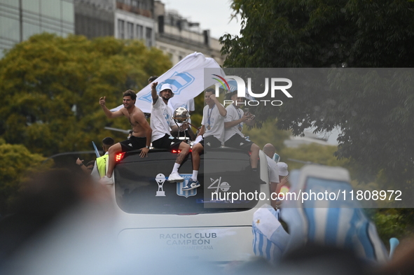 In Buenos Aires, Argentina, on November 24, 2024, the entire Racing Club team, along with the coaching staff and club officials, travels in...