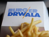 Polish winter season burger named Burger Drwala packaging is seen in this illustration photo taken in McDonald's restaurant in Poland on Nov...