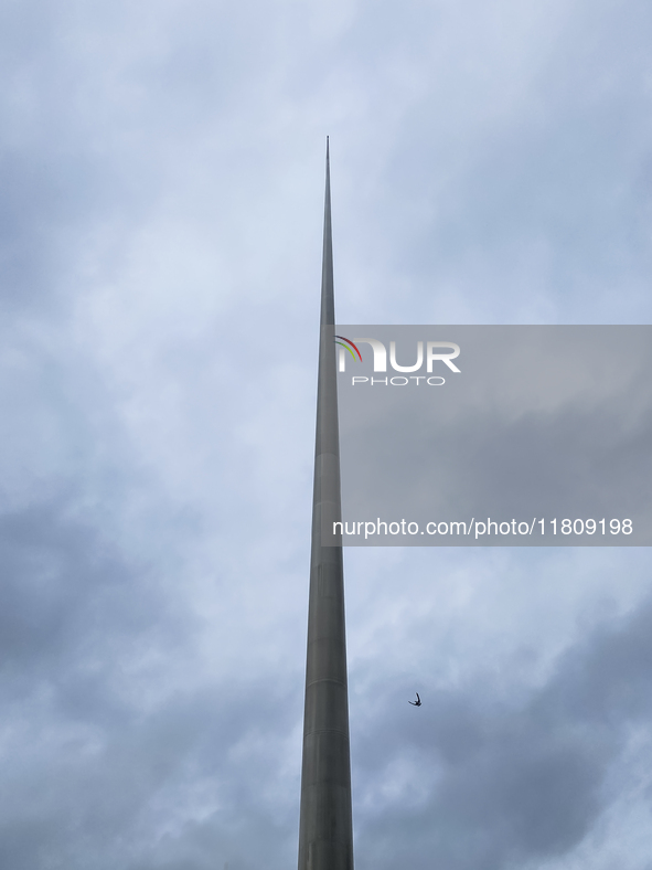 General view of The Spire in Dublin, Ireland, on November 2024 