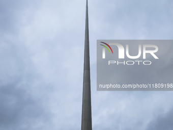 General view of The Spire in Dublin, Ireland, on November 2024 (