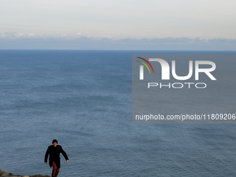 General view of the Howth Cliff Walk in Howth, Ireland, on November 2024 (