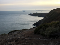 General view of the Howth Cliff Walk in Howth, Ireland, on November 2024 (