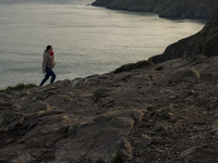 General view of the Howth Cliff Walk in Howth, Ireland, on November 2024 (