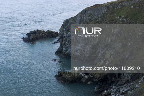 General view of the Howth Cliff Walk in Howth, Ireland, on November 2024 