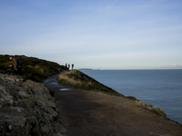 General view of the Howth Cliff Walk in Howth, Ireland, on November 2024 (