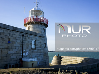 General view of Howth's lighthouse in Howth, Ireland, on November 2024 (