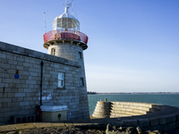 General view of Howth's lighthouse in Howth, Ireland, on November 2024 (