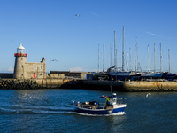 General view of Howth's lighthouse in Howth, Ireland, on November 2024 (