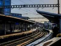 General view of Tara Dart Station in Dublin, Ireland, on November 2024 (