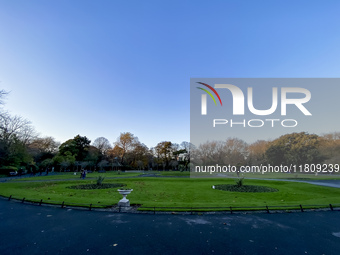 General view of St Stephen's Green Park in Dublin, Ireland, on November 2024 (