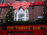 General view of the facade of the famous The Temple Bar pub in Dublin, Ireland, on November 2024 (