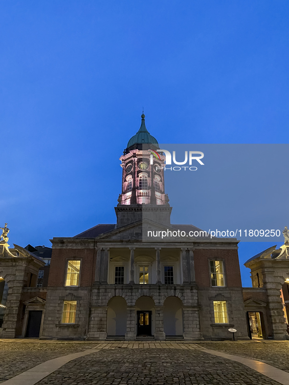 General view of Dublin Castle in Dublin, Ireland, on November 2024 