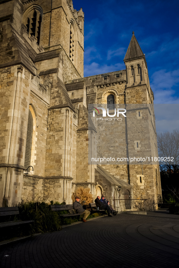 General view of Christ Church Cathedral in Dublin, Ireland, on November 2024 