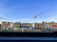 General view of Ormond Quay Upper Street in Dublin, Ireland, on November 2024 (