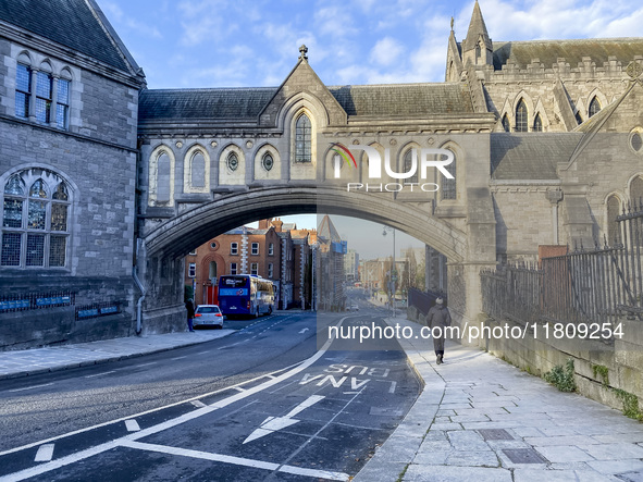 General view of Christ Church Cathedral in Dublin, Ireland, on November 2024 