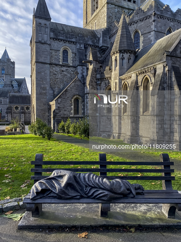 General view of Christ Church Cathedral in Dublin, Ireland, on November 2024 