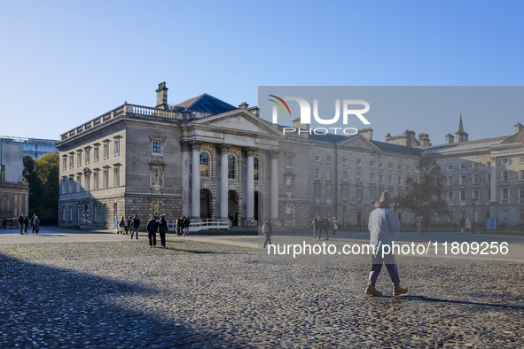 General view of Trinity College in Dublin, Ireland, on November 2024 