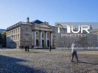 General view of Trinity College in Dublin, Ireland, on November 2024 (