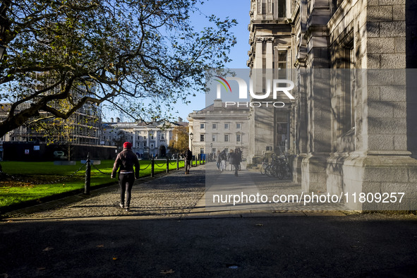 General view of Trinity College in Dublin, Ireland, on November 2024 