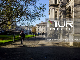 General view of Trinity College in Dublin, Ireland, on November 2024 (