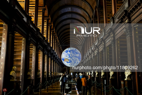 General view of Trinity College Library in Dublin, Ireland, on November 2024 