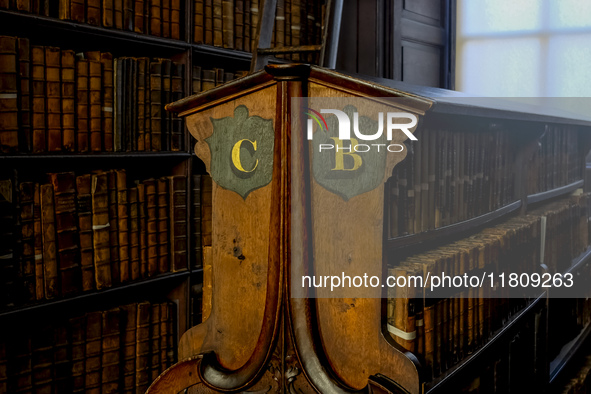 General view of Trinity College Library in Dublin, Ireland, on November 2024 