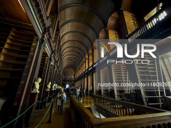 General view of Trinity College Library in Dublin, Ireland, on November 2024 (