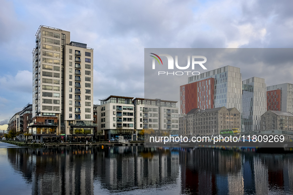 General view of Dublin Docklands in Dublin, Ireland, on November 2024 