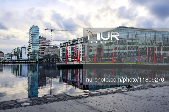 General view of Dublin Docklands in Dublin, Ireland, on November 2024 