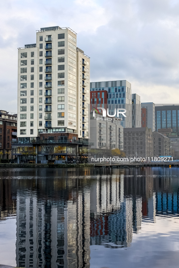 General view of Dublin Docklands in Dublin, Ireland, on November 2024 