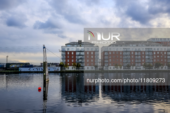 General view of Dublin Docklands in Dublin, Ireland, on November 2024 