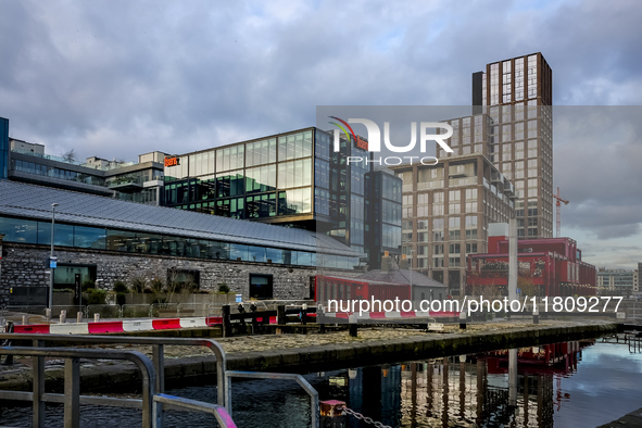 General view of Dublin Docklands in Dublin, Ireland, on November 2024 