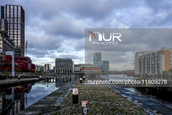 General view of Dublin Docklands in Dublin, Ireland, on November 2024 