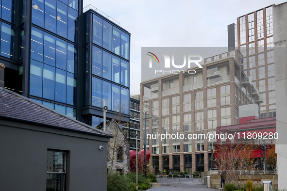 General view of Dublin Docklands in Dublin, Ireland, on November 2024 