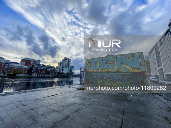 General view of Dublin Docklands in Dublin, Ireland, on November 2024 