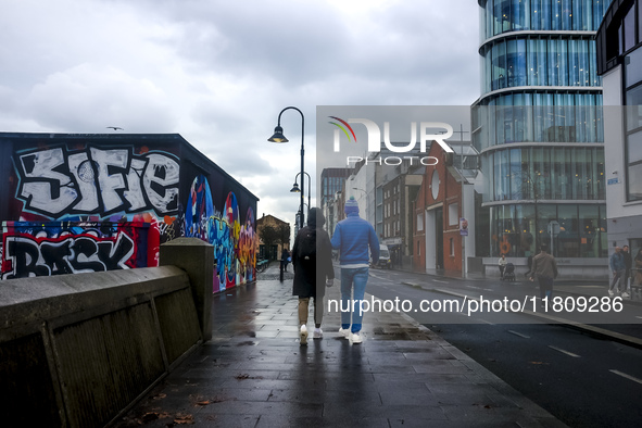 General view of Dublin Docklands in Dublin, Ireland, on November 2024 