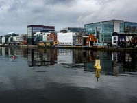 General view of Dublin Docklands from Liffey in Dublin, Ireland, on November 2024 (