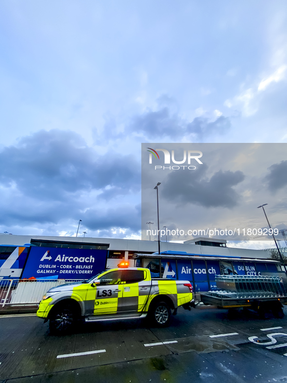 General view outside the Dublin Airport in Dublin, Ireland, on November 2024 