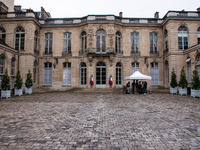 The Hotel de Matignon hosts meetings between Prime Minister Michel Barnier and the leaders of the opposition groups in Parliament in Paris,...