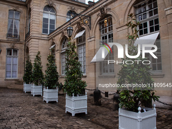 The Hotel de Matignon hosts meetings between Prime Minister Michel Barnier and the leaders of the opposition groups in Parliament in Paris,...