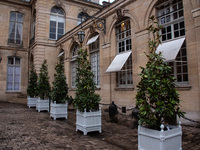 The Hotel de Matignon hosts meetings between Prime Minister Michel Barnier and the leaders of the opposition groups in Parliament in Paris,...